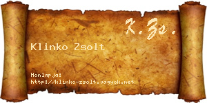 Klinko Zsolt névjegykártya