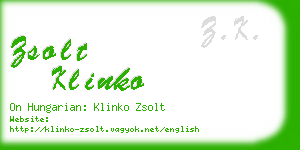 zsolt klinko business card